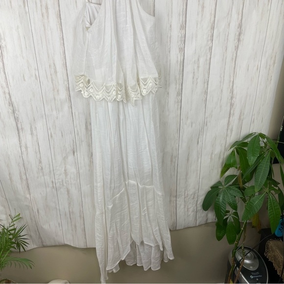 White bohemian layered maxi dress small - Picture 2 of 7